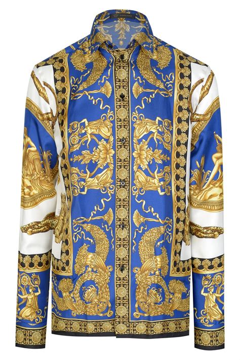 blue versace style shirt|shirts that look like Versace.